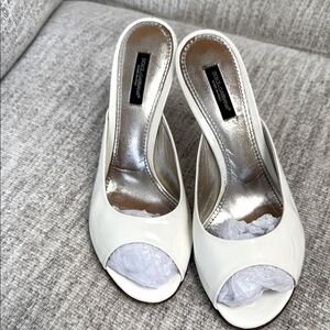 Dolce & Gabbana White Leather Heels
